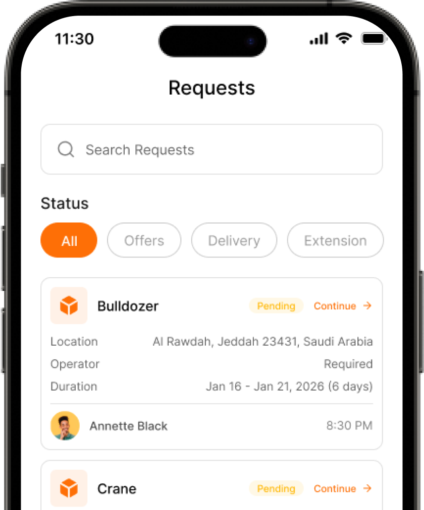 Bidding flow screen
